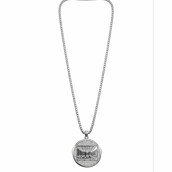 Unisex Last Supper Necklace 34” Box Chain (17" Drop") NWT - Picture 2 of 6